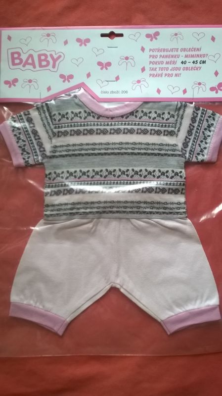 Tričko, kalhoty pro BABY BORN a 43cm -
