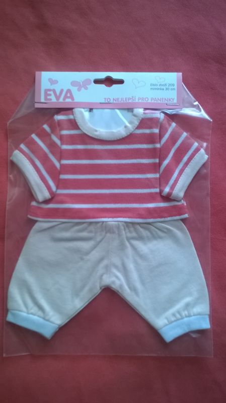 Tričko, kalhoty pro My Little Baby Born a 30 cm - Tričko, kalhoty růžovo lososová